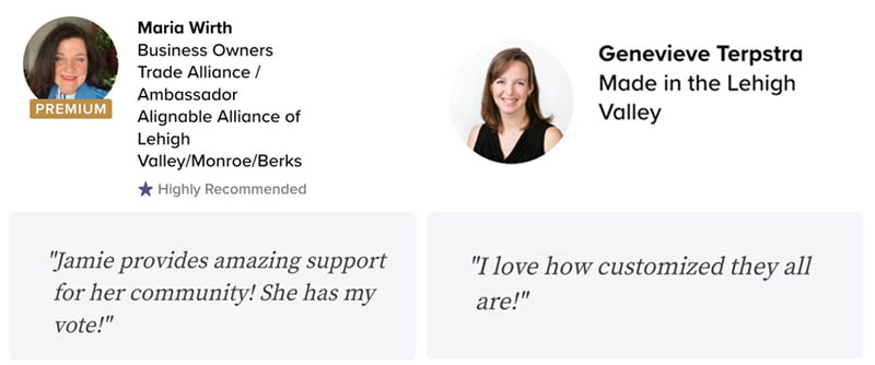 2 Testimonials from Alignable Site